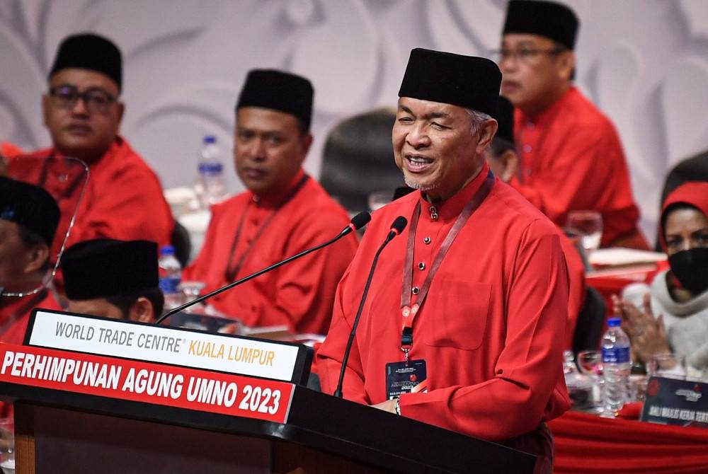 Umno President Datuk Seri Zahid Hamidi. - Photo by Bernama