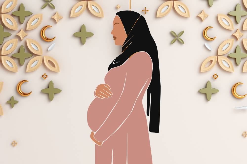 Fasting during pregnancy often raises concerns, but for most women with low-risk pregnancies, research suggests it poses no harm to fetal development. Photo: Edited via Canva