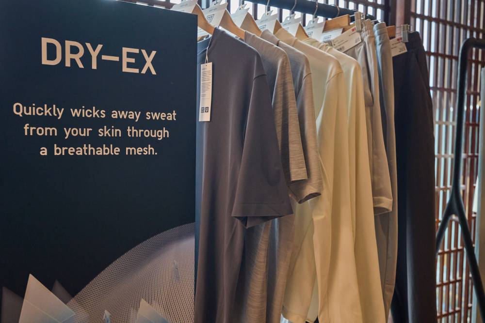 DRY-EX collection showcased at Uniqlo's Pilates event.