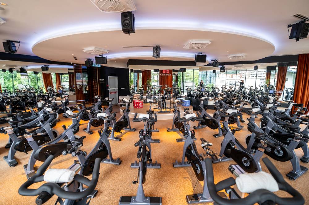 Spin setup at Chase Fitness Studio in Bangsar.