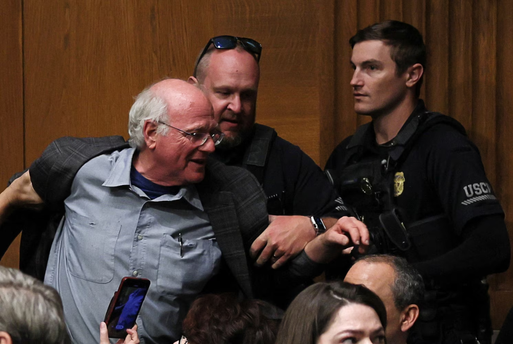 Ben & Jerry’s co-founder, Ben Cohen was arrested after protesting the lack of humanitarian aid to Gaza during a Capitol Hill hearing. AFP photo