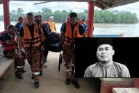 Seorang imam dari Pontian, Al Hafiz Yunus 45 (gambar kecil), yang terjatuh dari bot pada awal pagi Selasa ditemukan lemas selepas lebih 10 jam operasi mencari dan menyelamat di perairan Jeti Kampung Semaloi.